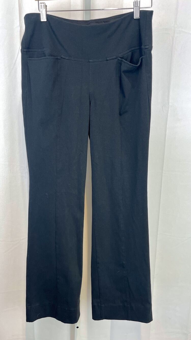 J. JILL Wearever Smooth Fit Boot Cut Knit Jeans Pull On Pants Stretch Black M